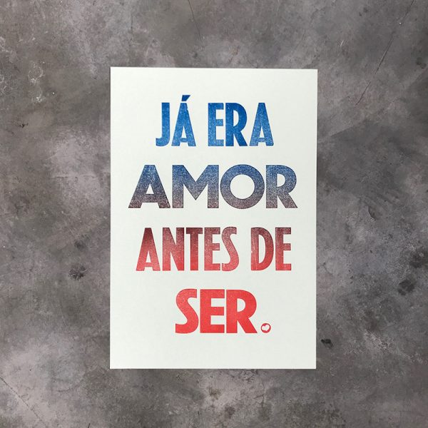 Cartaz Já era amor antes de ser